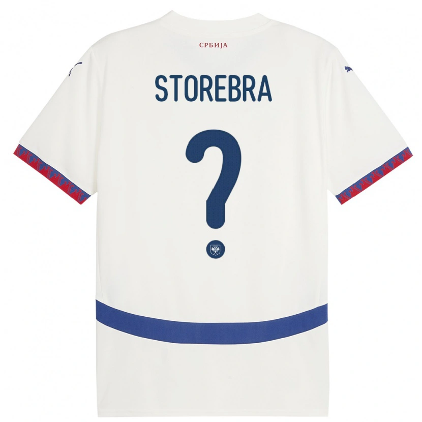 Danxen Kinderen Servië Sasa Storebra #0 Wit Uitshirt Uittenue 24-26 T-Shirt