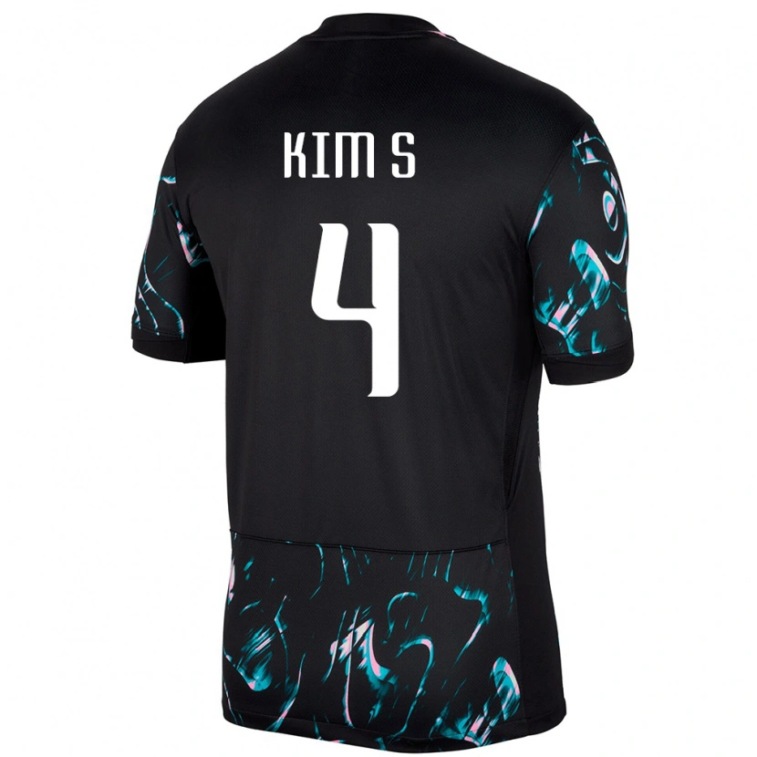 Danxen Kinderen Zuid-Korea Sean Kim #4 Zwart Uitshirt Uittenue 24-26 T-Shirt