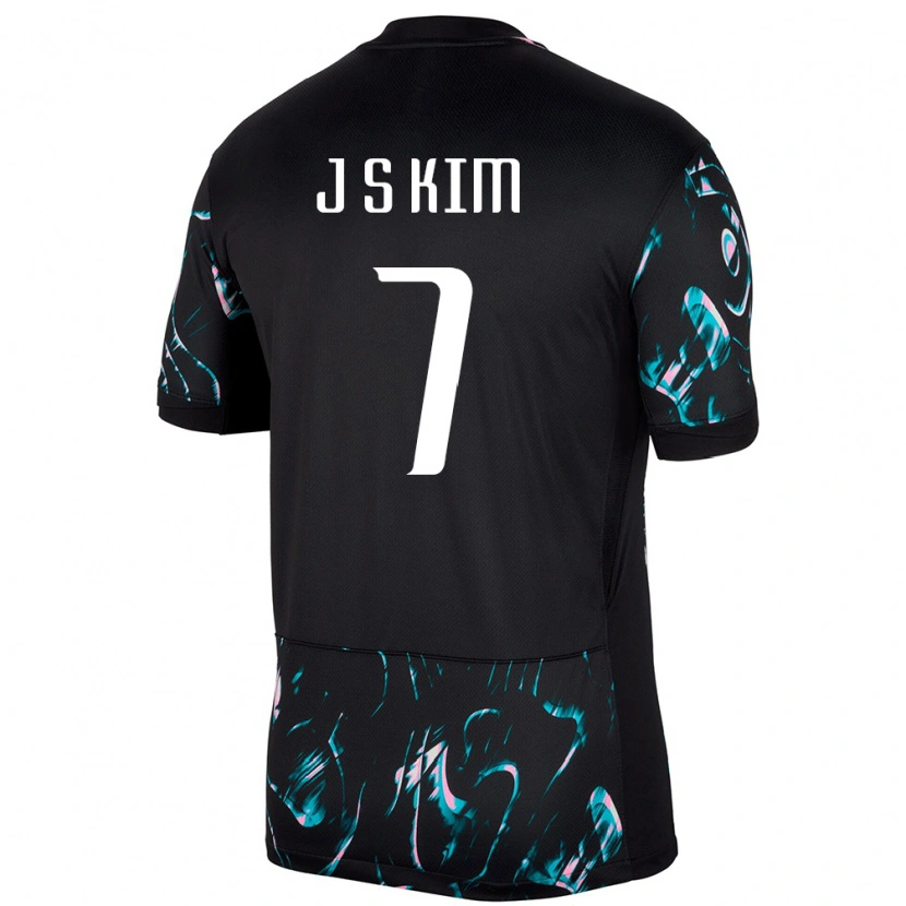 Danxen Kinderen Zuid-Korea Seong-Ju Kim #7 Zwart Uitshirt Uittenue 24-26 T-Shirt