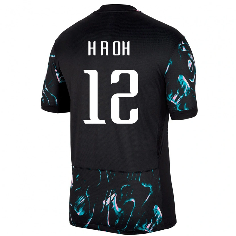 Danxen Kinderen Zuid-Korea Ha-Ram Oh #12 Zwart Uitshirt Uittenue 24-26 T-Shirt