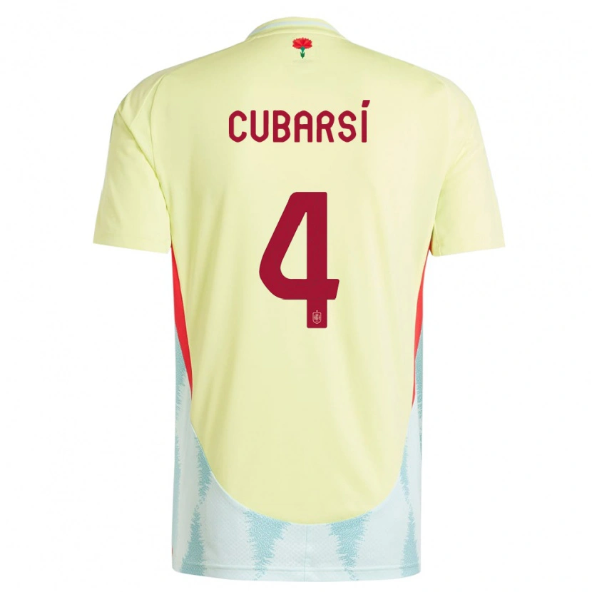 Danxen Kinderen Spanje Pau Cubarsí #4 Geel Uitshirt Uittenue 24-26 T-Shirt