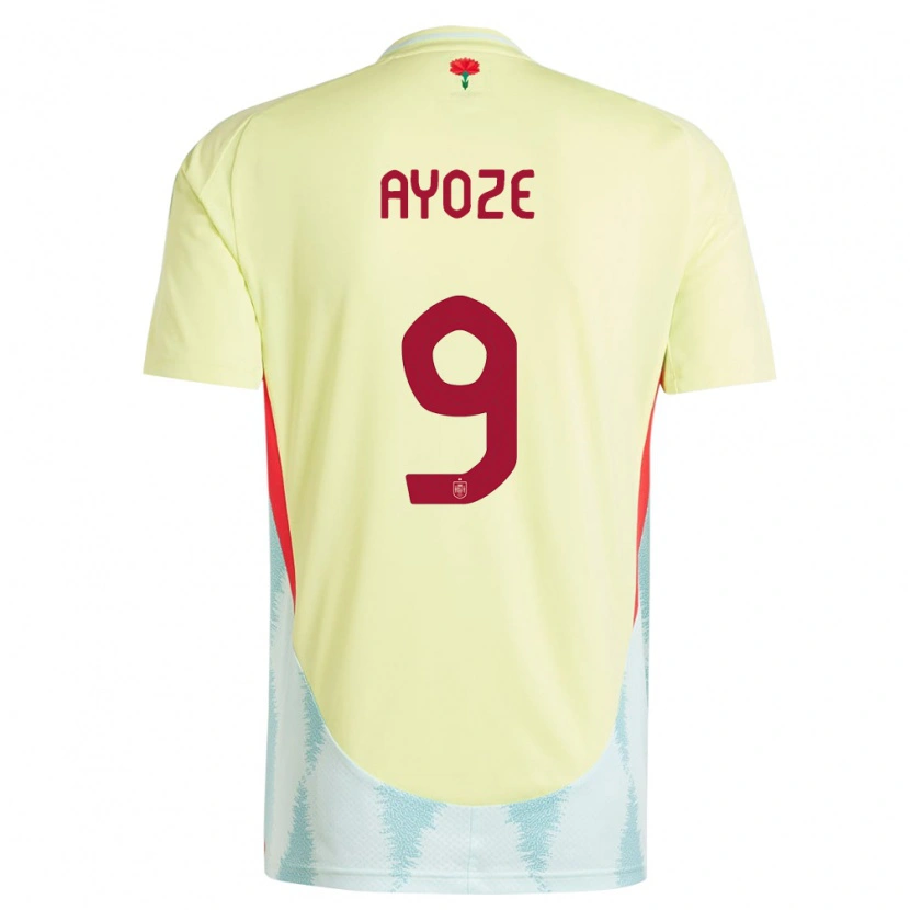 Danxen Kinderen Spanje Ayoze Pérez #9 Geel Uitshirt Uittenue 24-26 T-Shirt