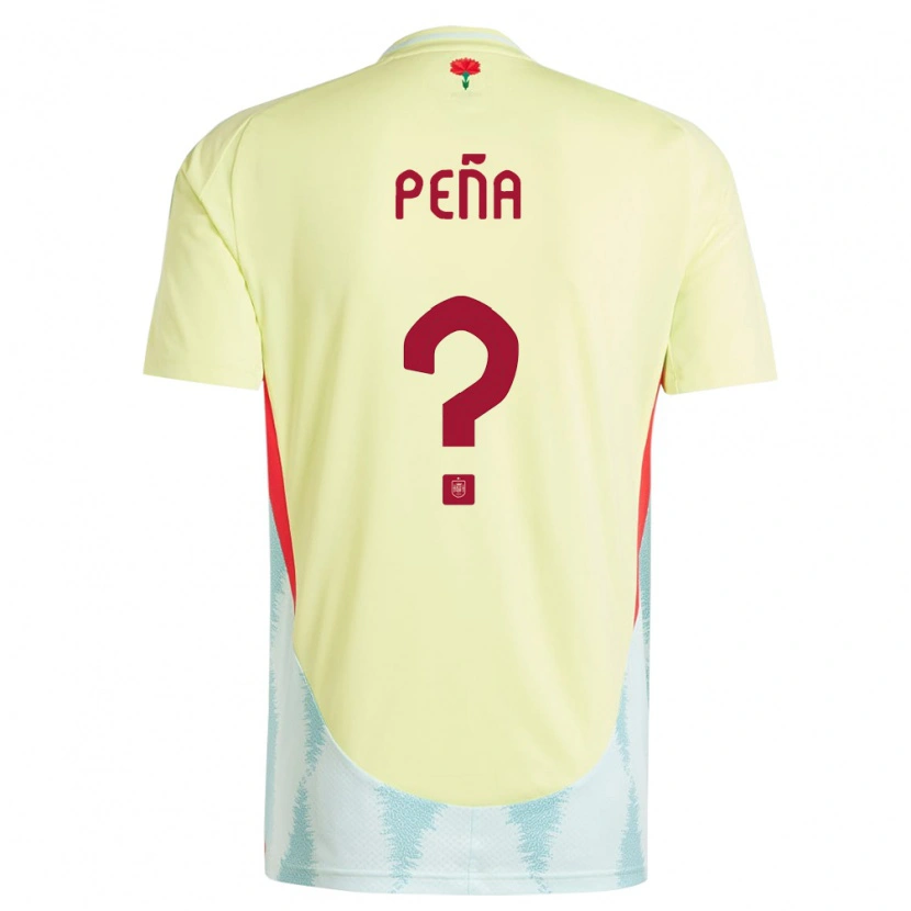 Danxen Kinderen Spanje Pablo Peña #0 Geel Uitshirt Uittenue 24-26 T-Shirt