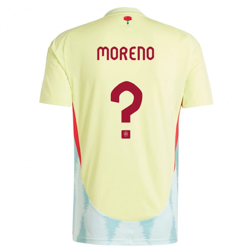 Danxen Kinderen Spanje Hugo Moreno #0 Geel Uitshirt Uittenue 24-26 T-Shirt