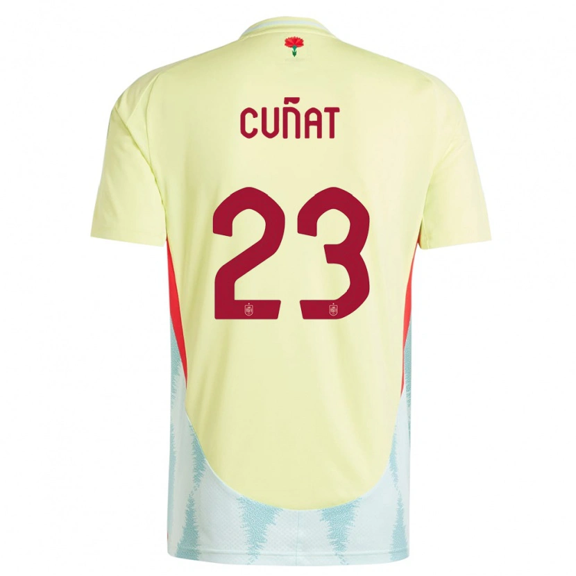 Danxen Kinderen Spanje Pablo Cuñat #23 Geel Uitshirt Uittenue 24-26 T-Shirt