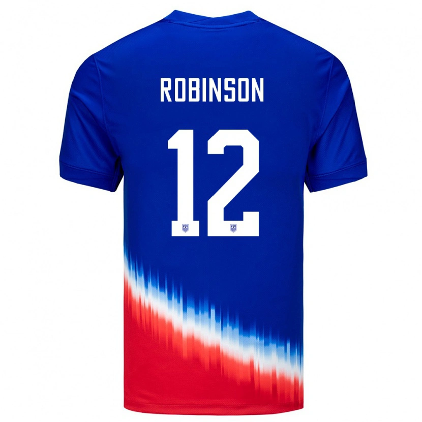 Danxen Kinderen Verenigde Staten Miles Robinson #12 Blauw Uitshirt Uittenue 24-26 T-Shirt