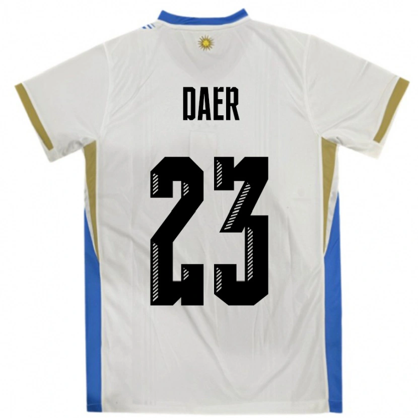 Danxen Kinderen Uruguay Zulma Daer #23 Wit Blauw Uitshirt Uittenue 24-26 T-Shirt
