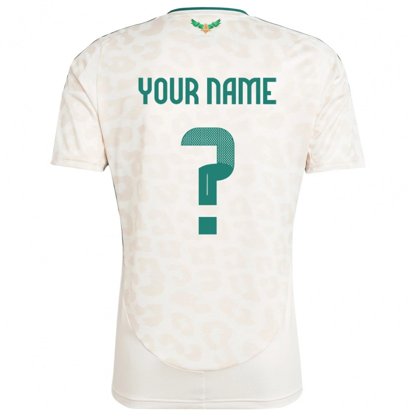 Danxen Kinderen Saoedi-Arabië Uw Naam #0 Wit Uitshirt Uittenue 24-26 T-Shirt