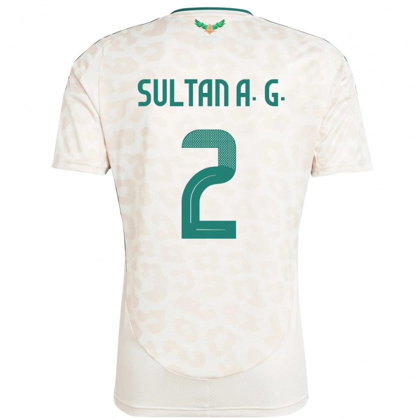 Danxen Kinderen Saoedi-Arabië Sultan Al-Ghannam #2 Wit Uitshirt Uittenue 24-26 T-Shirt