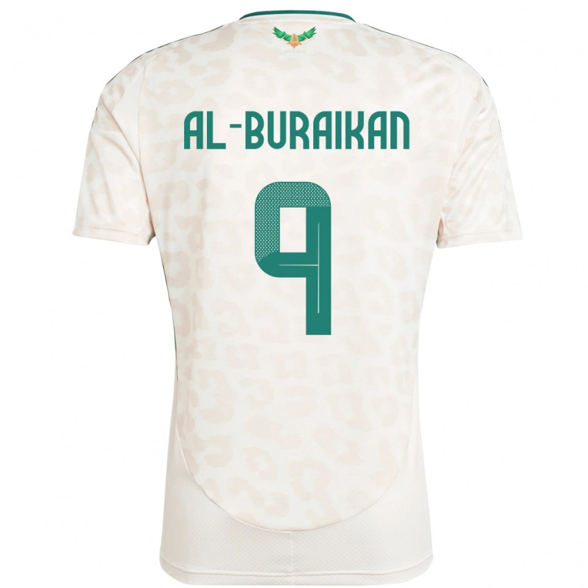 Danxen Kinderen Saoedi-Arabië Firas Al-Buraikan #9 Wit Uitshirt Uittenue 24-26 T-Shirt