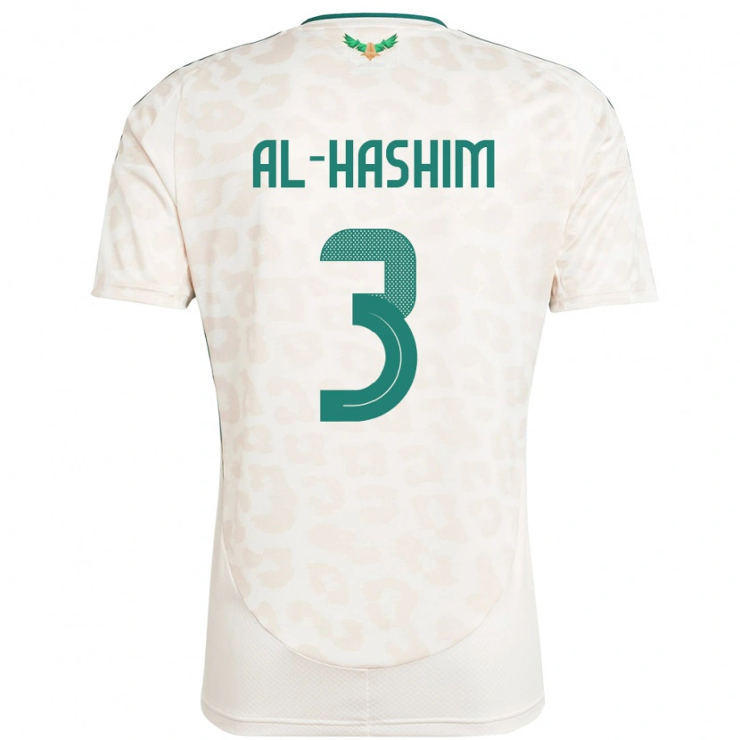 Danxen Kinderen Saoedi-Arabië Jawad Al-Hashim #3 Wit Uitshirt Uittenue 24-26 T-Shirt