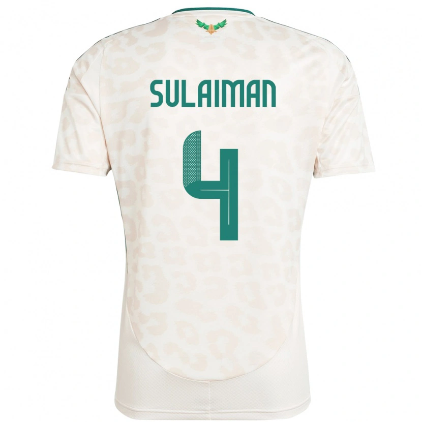 Danxen Kinderen Saoedi-Arabië Mohammed Sulaiman #4 Wit Uitshirt Uittenue 24-26 T-Shirt
