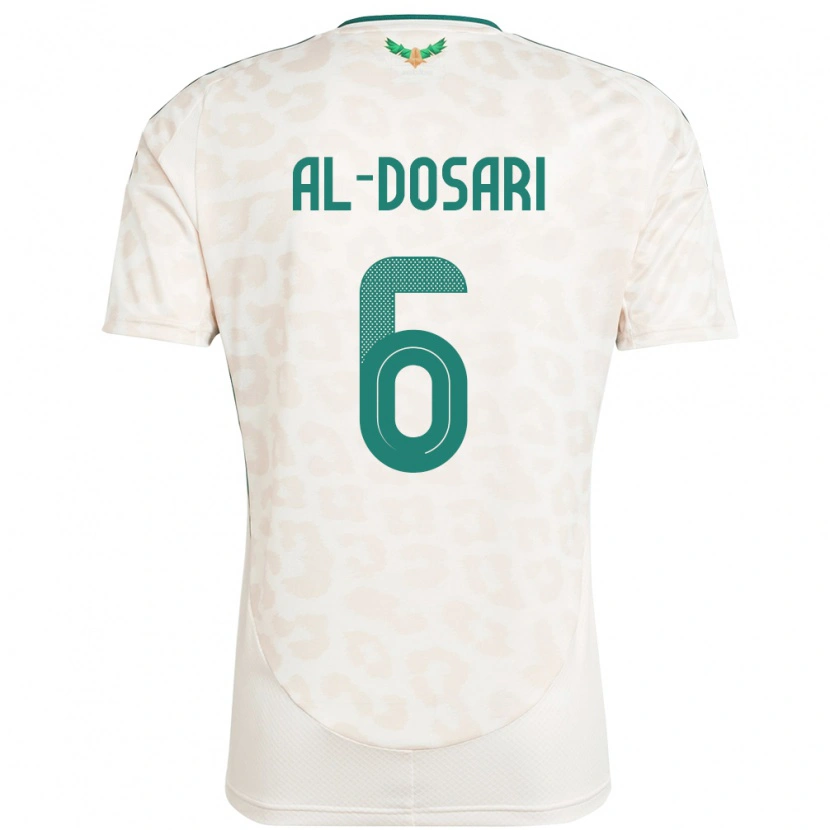 Danxen Kinderen Saoedi-Arabië Saeed Al-Dosari #6 Wit Uitshirt Uittenue 24-26 T-Shirt