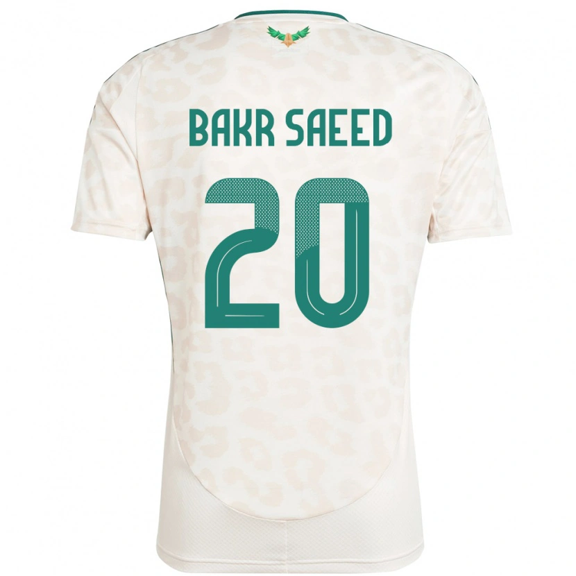 Danxen Kinderen Saoedi-Arabië Abu Bakr Saeed #20 Wit Uitshirt Uittenue 24-26 T-Shirt