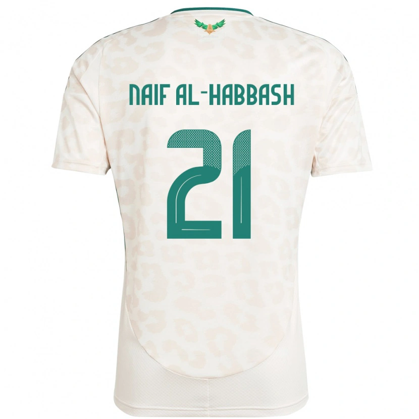 Danxen Kinderen Saoedi-Arabië Azzam Naif Al-Habbash #21 Wit Uitshirt Uittenue 24-26 T-Shirt