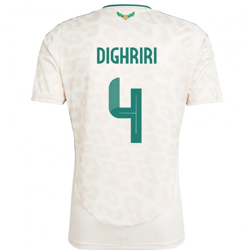 Danxen Kinderen Saoedi-Arabië Khalid Dighriri #4 Wit Uitshirt Uittenue 24-26 T-Shirt