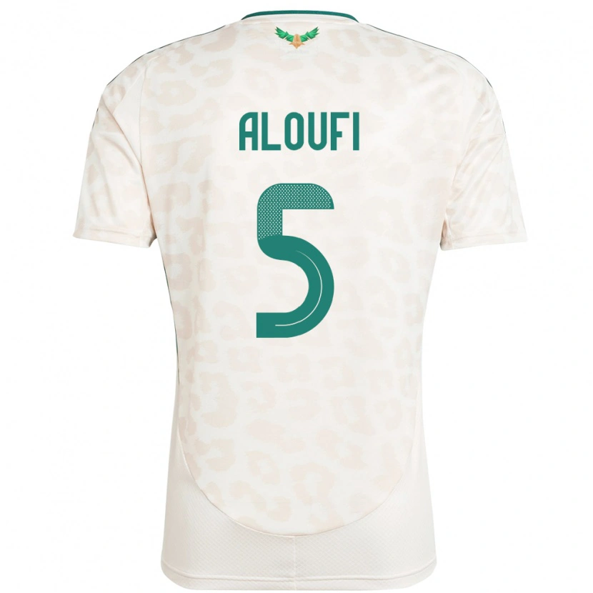 Danxen Kinderen Saoedi-Arabië Mohammed Aloufi #5 Wit Uitshirt Uittenue 24-26 T-Shirt