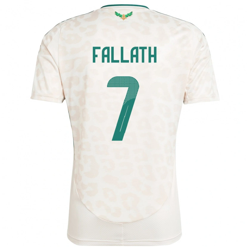Danxen Kinderen Saoedi-Arabië Fahad Fallath #7 Wit Uitshirt Uittenue 24-26 T-Shirt