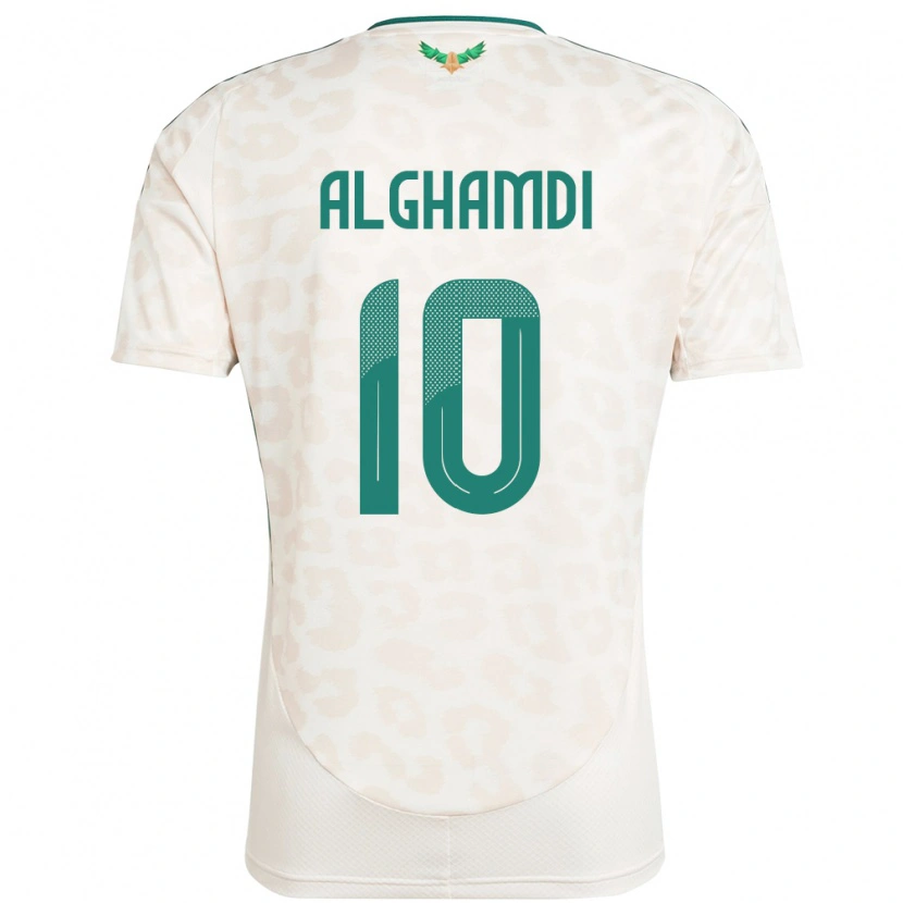 Danxen Kinderen Saoedi-Arabië Ahmad Alghamdi #10 Wit Uitshirt Uittenue 24-26 T-Shirt