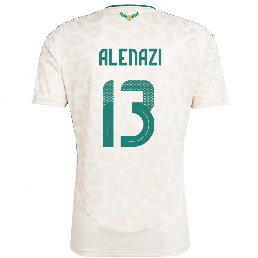 Danxen Kinderen Saoedi-Arabië Abdullah Alenazi #13 Wit Uitshirt Uittenue 24-26 T-Shirt