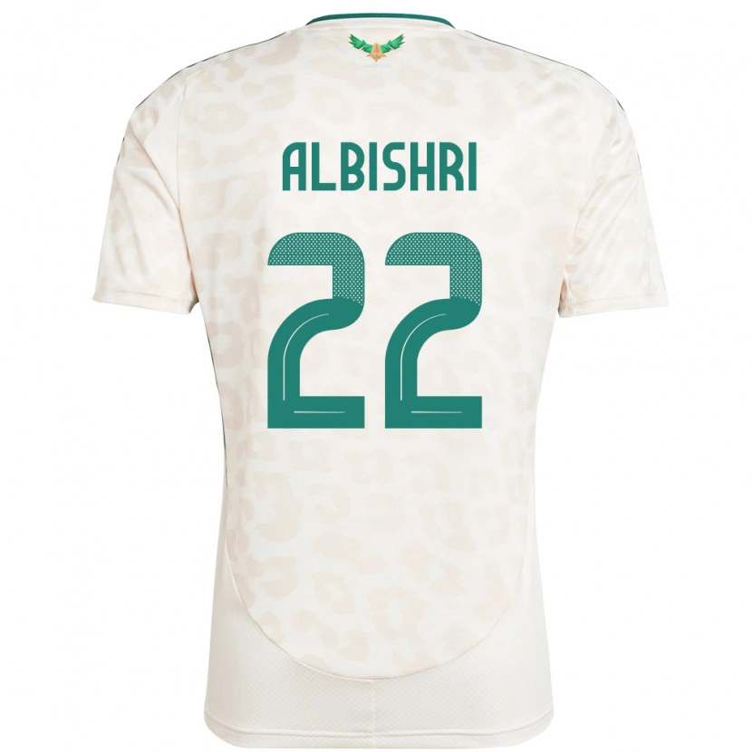 Danxen Kinderen Saoedi-Arabië Nawaf Albishri #22 Wit Uitshirt Uittenue 24-26 T-Shirt
