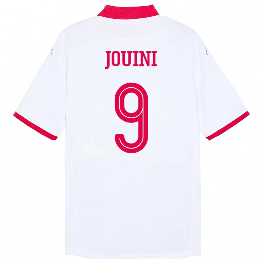 Danxen Kinderen Tunesië Haythem Jouini #9 Wit Uitshirt Uittenue 24-26 T-Shirt