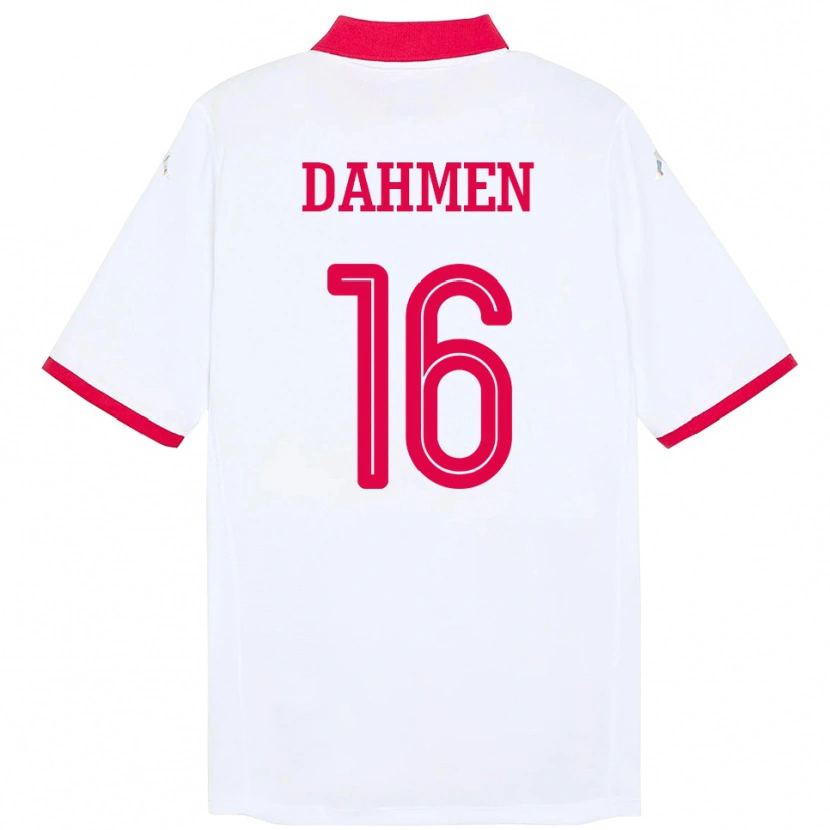 Danxen Kinderen Tunesië Aymen Dahmen #16 Wit Uitshirt Uittenue 24-26 T-Shirt