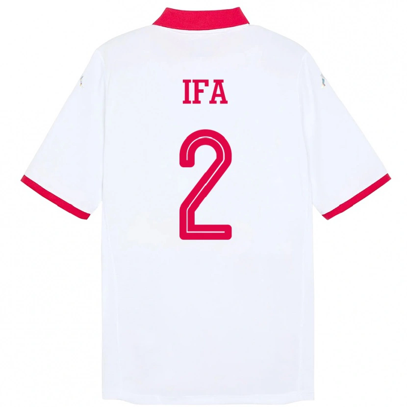 Danxen Kinderen Tunesië Bilel Ifa #2 Wit Uitshirt Uittenue 24-26 T-Shirt