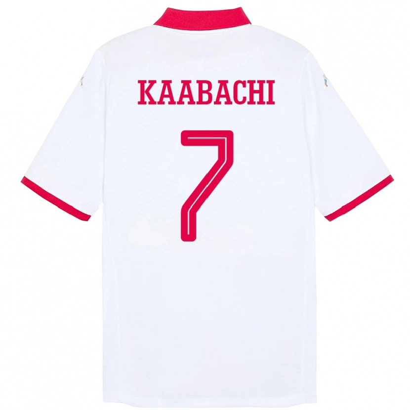 Danxen Kinderen Tunesië Ella Kaabachi #7 Wit Uitshirt Uittenue 24-26 T-Shirt