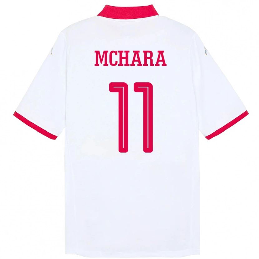 Danxen Kinderen Tunesië Imen Mchara #11 Wit Uitshirt Uittenue 24-26 T-Shirt