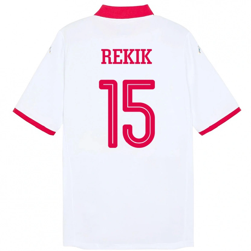 Danxen Kinderen Tunesië Omar Rekik #15 Wit Uitshirt Uittenue 24-26 T-Shirt