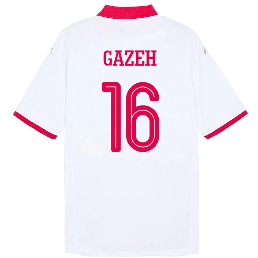 Danxen Kinderen Tunesië Raed Gazeh #16 Wit Uitshirt Uittenue 24-26 T-Shirt