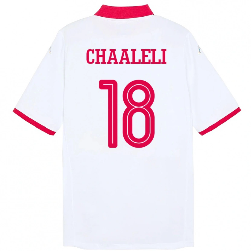 Danxen Kinderen Tunesië Ghaliene Chaaleli #18 Wit Uitshirt Uittenue 24-26 T-Shirt