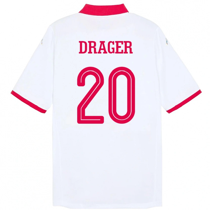 Danxen Kinderen Tunesië Mohamed Drager #20 Wit Uitshirt Uittenue 24-26 T-Shirt