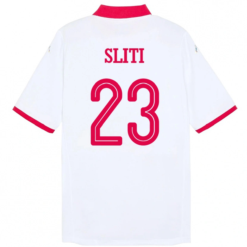 Danxen Kinderen Tunesië Naim Sliti #23 Wit Uitshirt Uittenue 24-26 T-Shirt