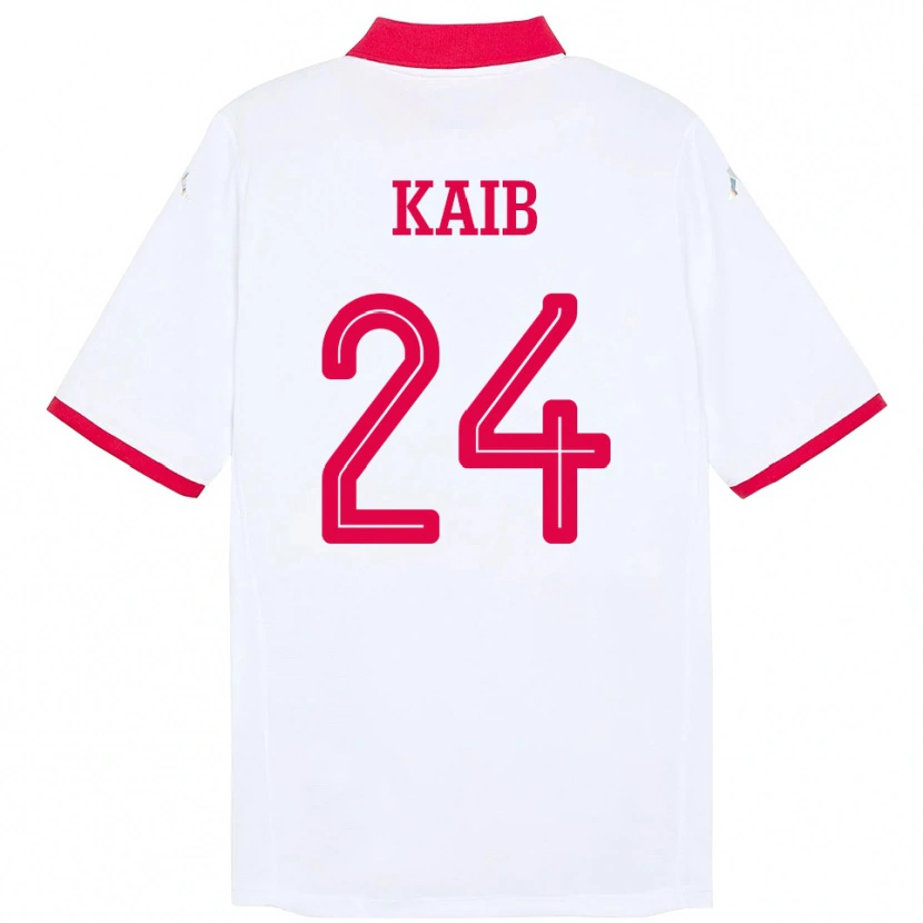 Danxen Kinderen Tunesië Rami Kaib #24 Wit Uitshirt Uittenue 24-26 T-Shirt