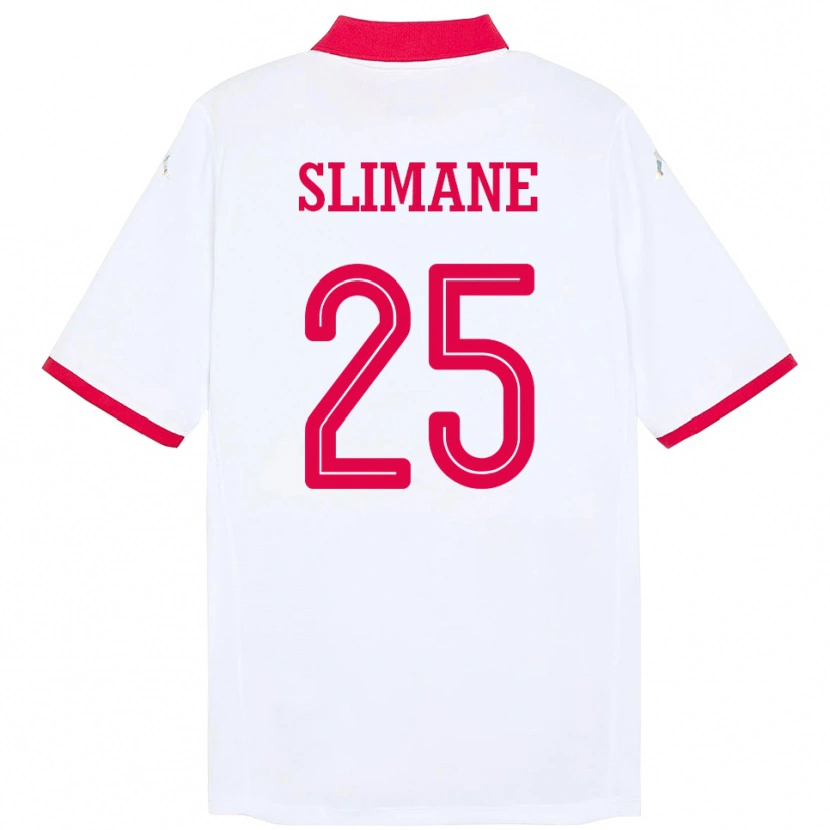 Danxen Kinderen Tunesië Anis Ben Slimane #25 Wit Uitshirt Uittenue 24-26 T-Shirt