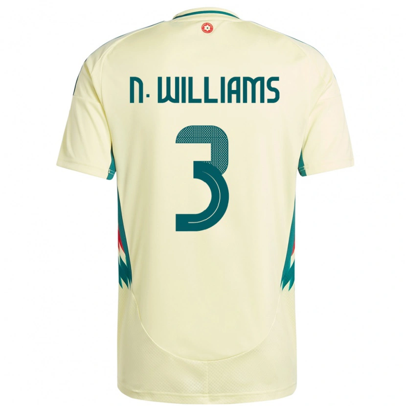 Danxen Kinderen Wales Neco Williams #3 Beige Geel Uitshirt Uittenue 24-26 T-Shirt