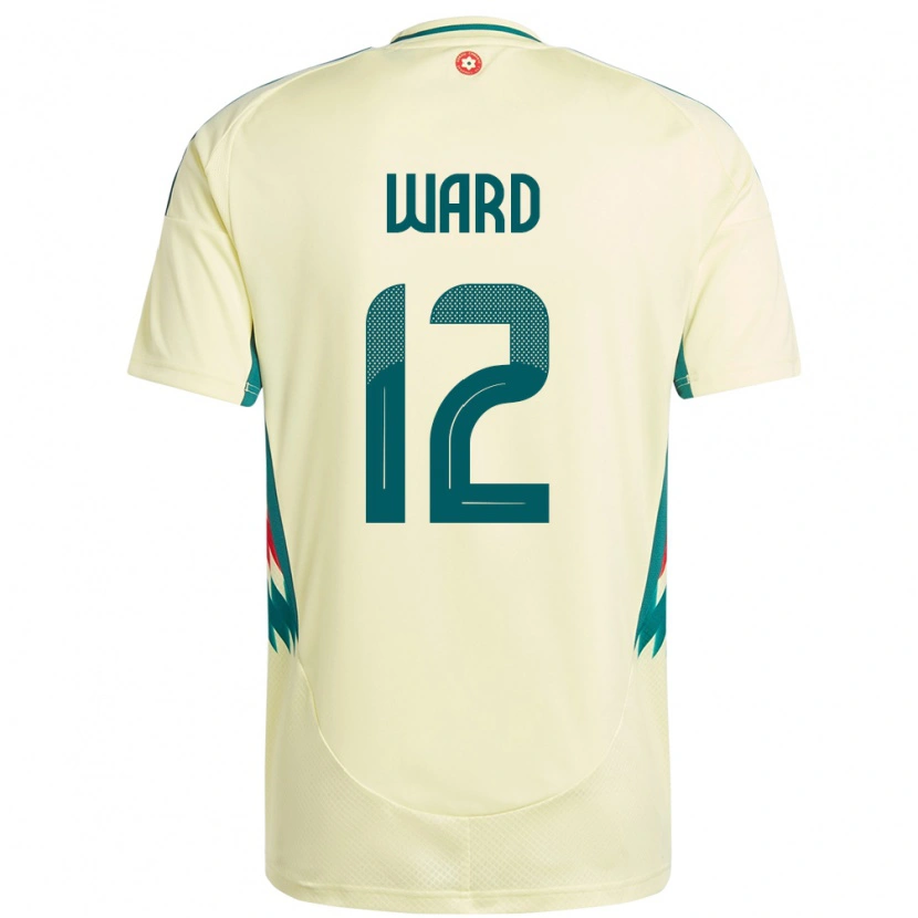 Danxen Kinderen Wales Danny Ward #12 Beige Geel Uitshirt Uittenue 24-26 T-Shirt