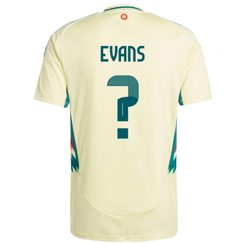 Danxen Kinderen Wales Grufydd Evans #0 Beige Geel Uitshirt Uittenue 24-26 T-Shirt