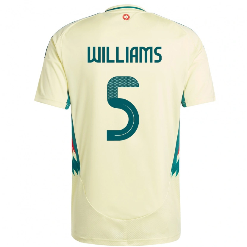 Danxen Kinderen Wales Ashton Williams #5 Beige Geel Uitshirt Uittenue 24-26 T-Shirt