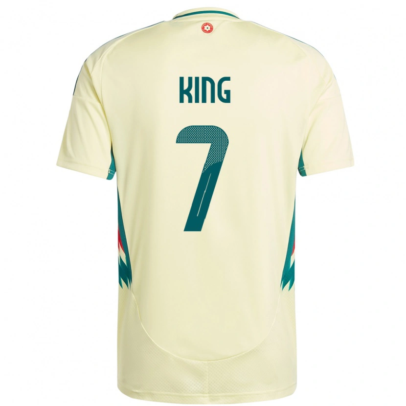 Danxen Kinderen Wales Eli King #7 Beige Geel Uitshirt Uittenue 24-26 T-Shirt