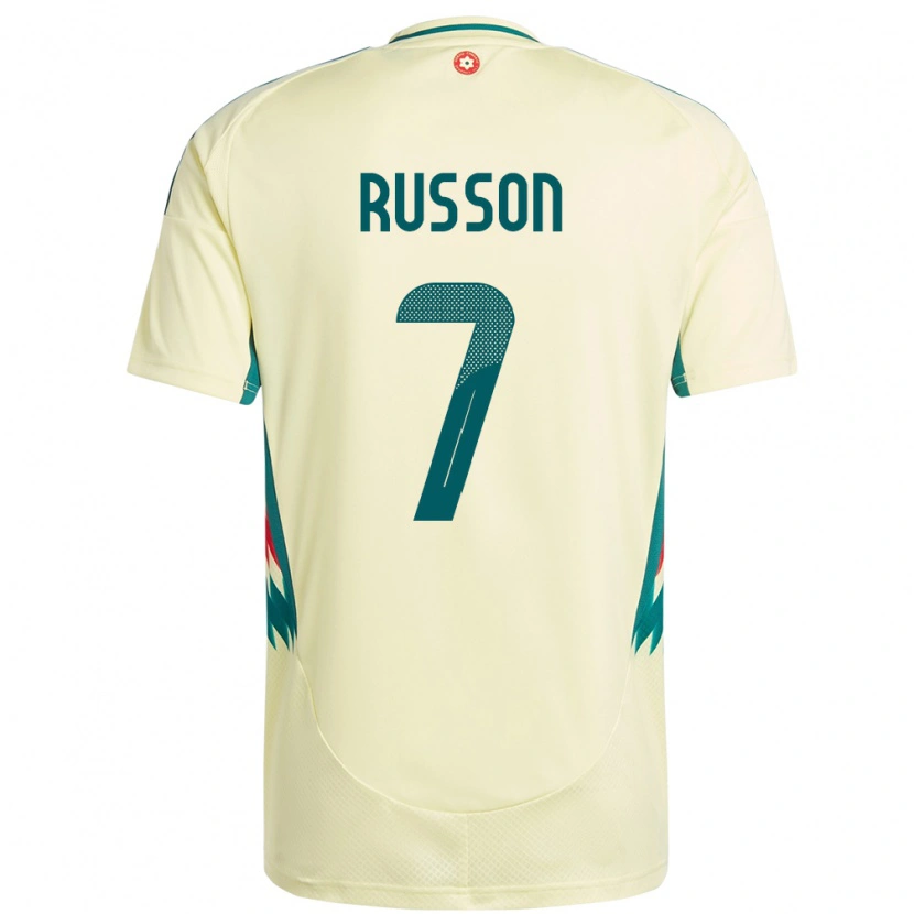 Danxen Kinderen Wales Will Russon #7 Beige Geel Uitshirt Uittenue 24-26 T-Shirt