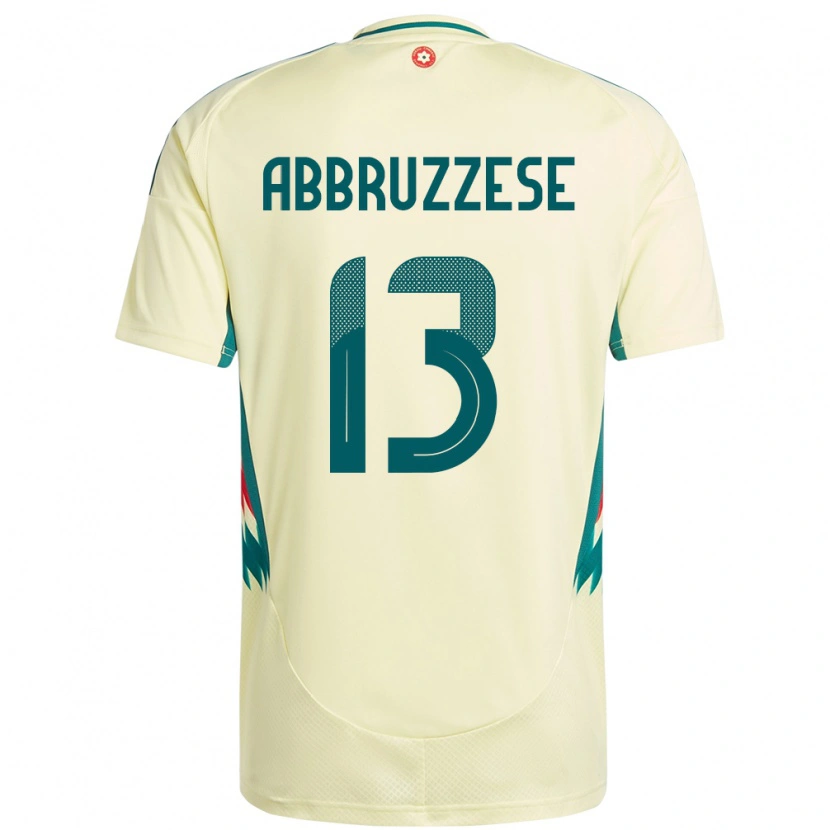 Danxen Kinderen Wales Rhys Abbruzzese #13 Beige Geel Uitshirt Uittenue 24-26 T-Shirt