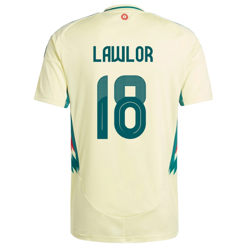 Danxen Kinderen Wales Dylan Lawlor #18 Beige Geel Uitshirt Uittenue 24-26 T-Shirt