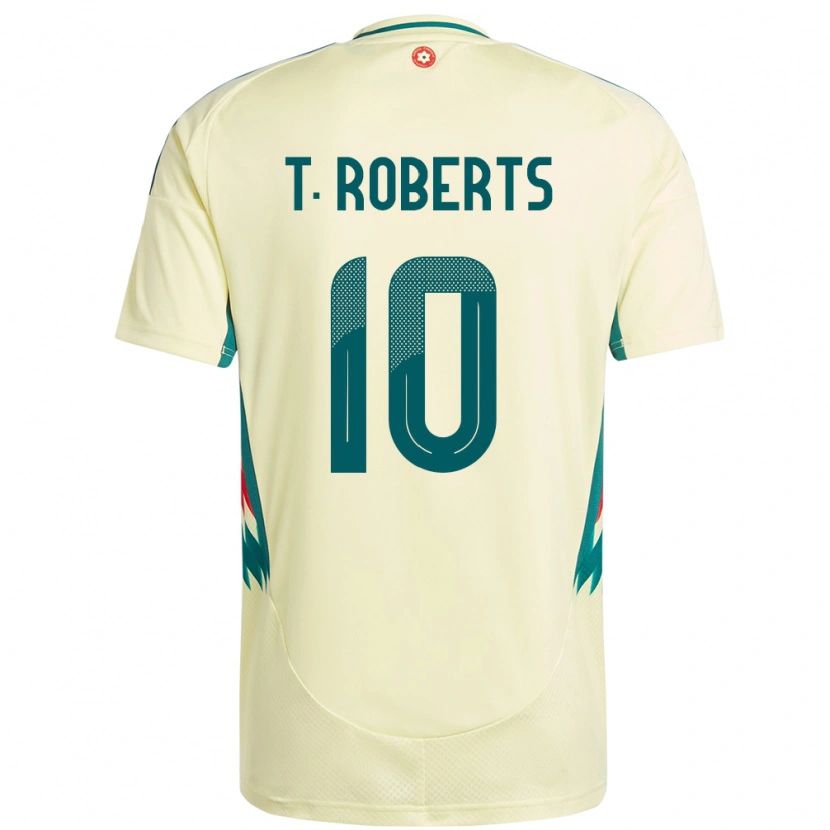 Danxen Kinderen Wales Tyler Roberts #10 Beige Geel Uitshirt Uittenue 24-26 T-Shirt