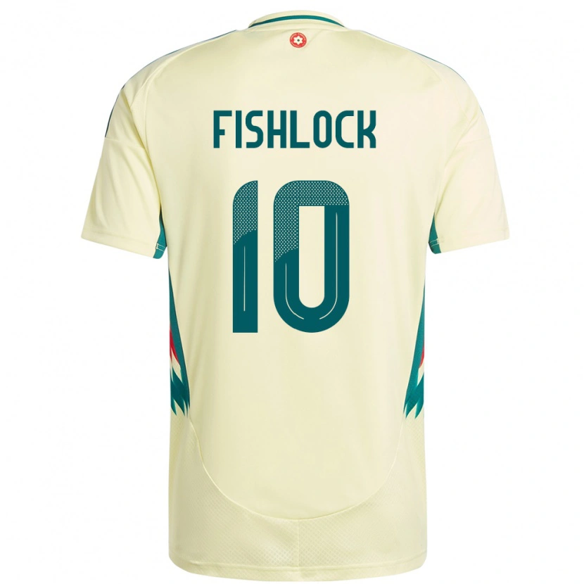 Danxen Kinderen Wales Jessica Fishlock #10 Beige Geel Uitshirt Uittenue 24-26 T-Shirt