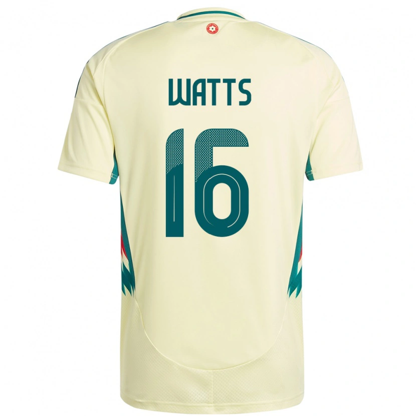 Danxen Kinderen Wales Daniel Watts #16 Beige Geel Uitshirt Uittenue 24-26 T-Shirt