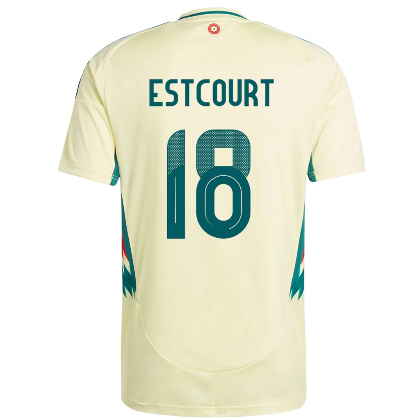 Danxen Kinderen Wales Charlie Estcourt #18 Beige Geel Uitshirt Uittenue 24-26 T-Shirt
