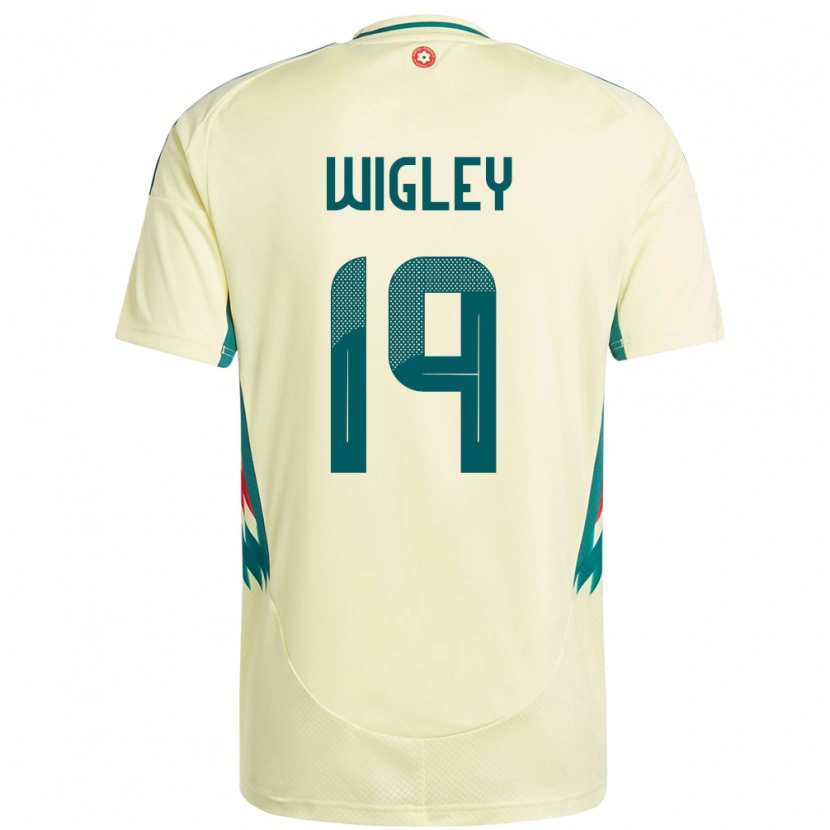 Danxen Kinderen Wales Morgan Wigley #19 Beige Geel Uitshirt Uittenue 24-26 T-Shirt